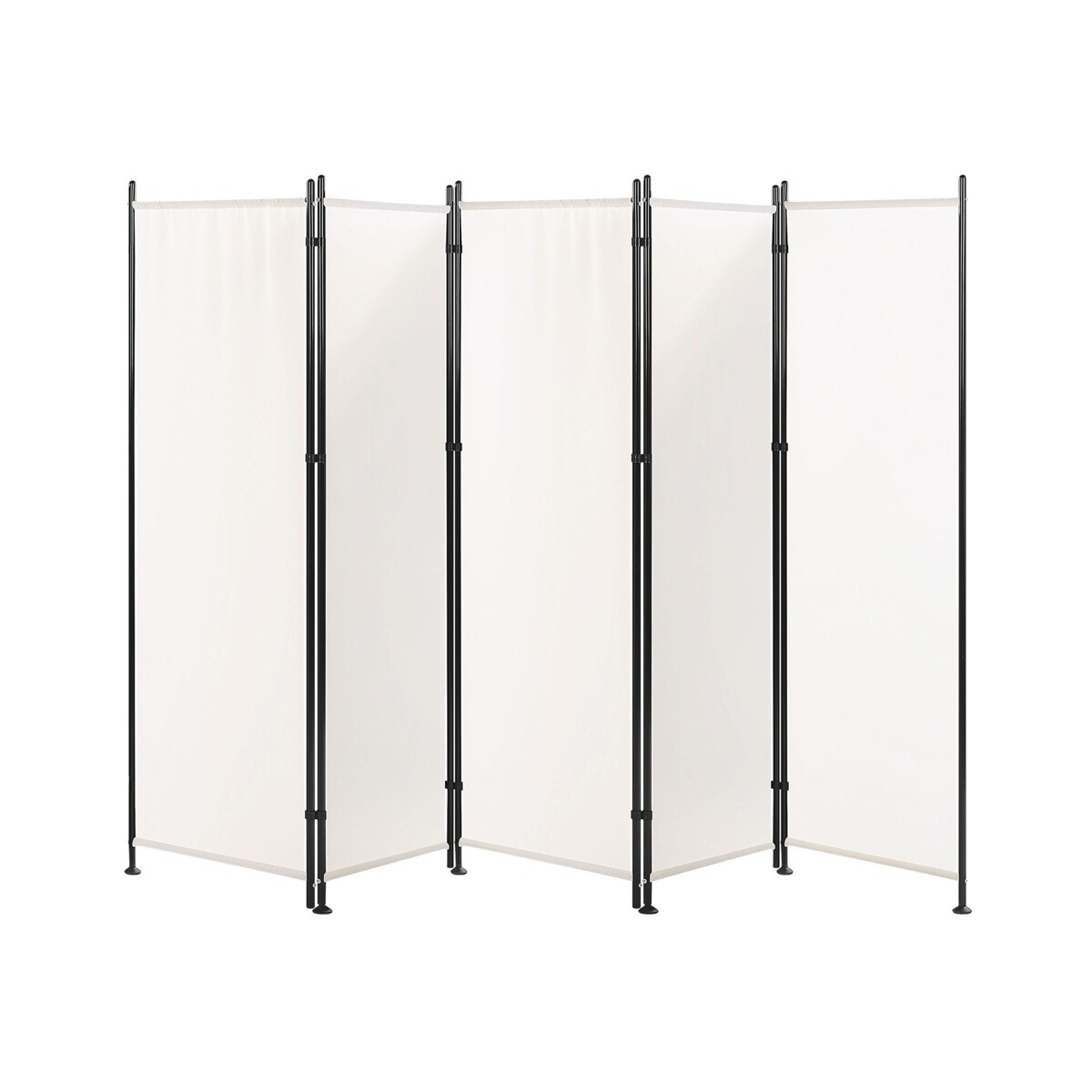 5-panelowy składany parawan pokojowy 270 x 170 cm biały NARNI