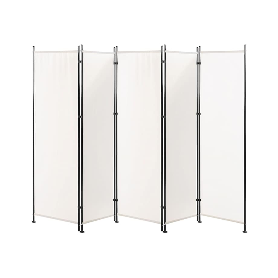 5-panelowy składany parawan pokojowy 270 x 170 cm biały NARNI