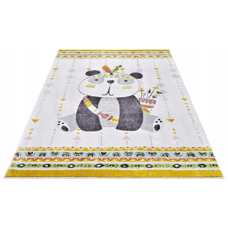 Dywan dziecięcy 160x235cm,kolorowy, panda indianin,miękki włosie