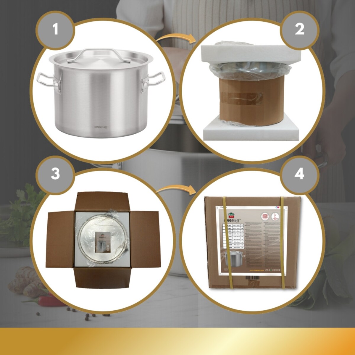 Kinghoff garnek gastronomiczny z pokrywą 40cm 32L 67538