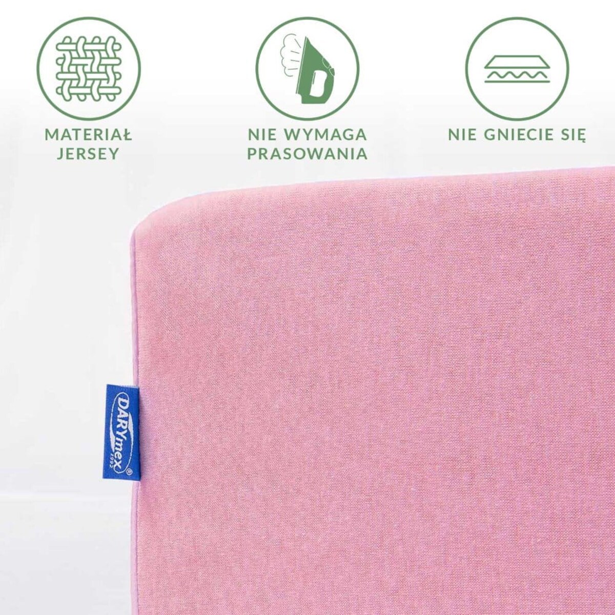Prześcieradło jersey z gumką 120x200 kolor Jasny róż