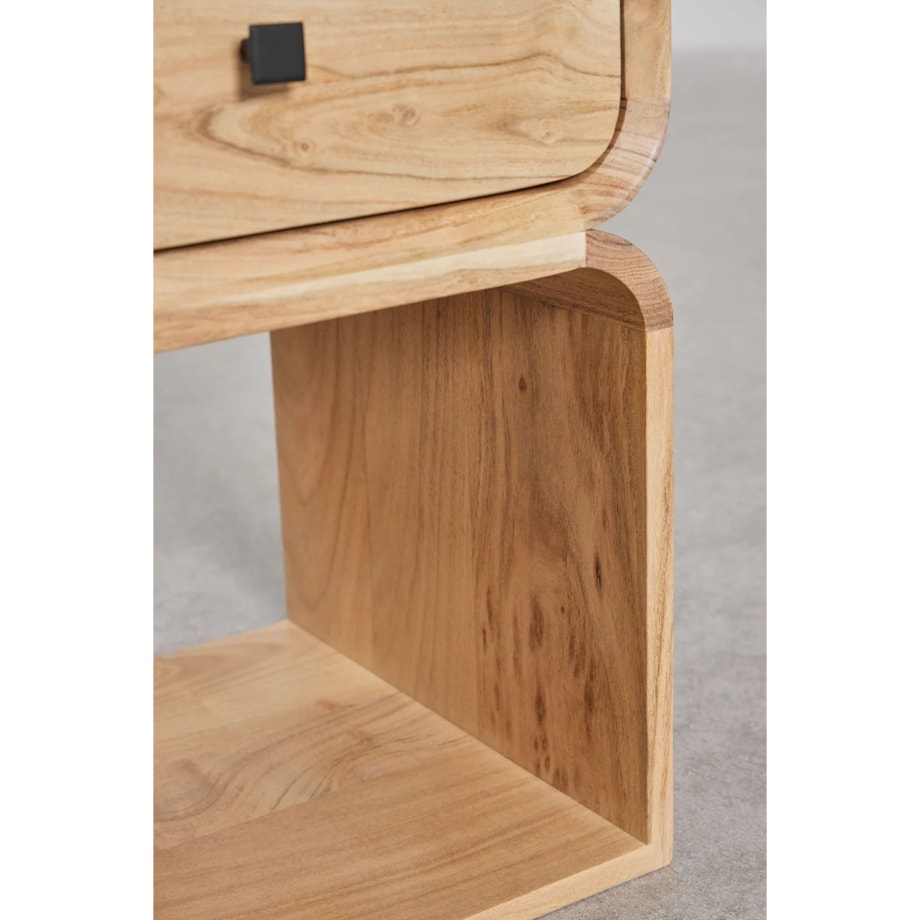 Szafka stolik nocny drewno mango, naturalny, Ferni, 40x35 cm