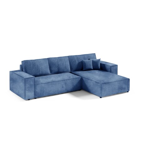 Narożnik MILLE L z funkcją spania, sztruks, Kolor: POSO 05