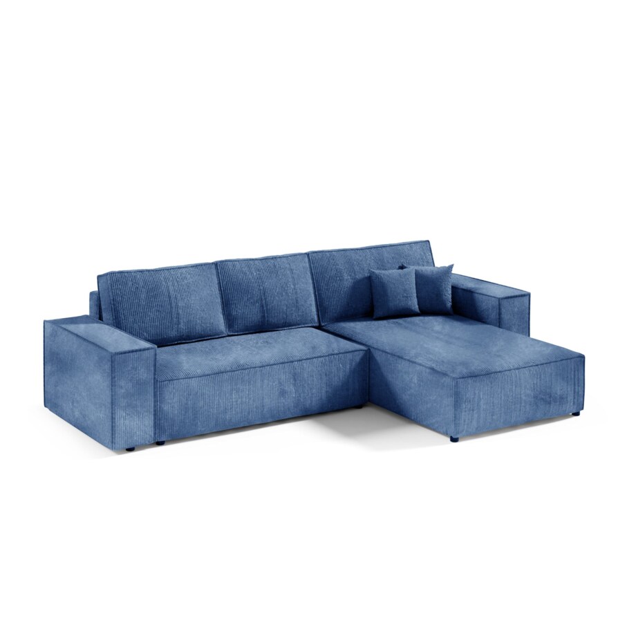 Narożnik MILLE L z funkcją spania, sztruks, Kolor: POSO 05