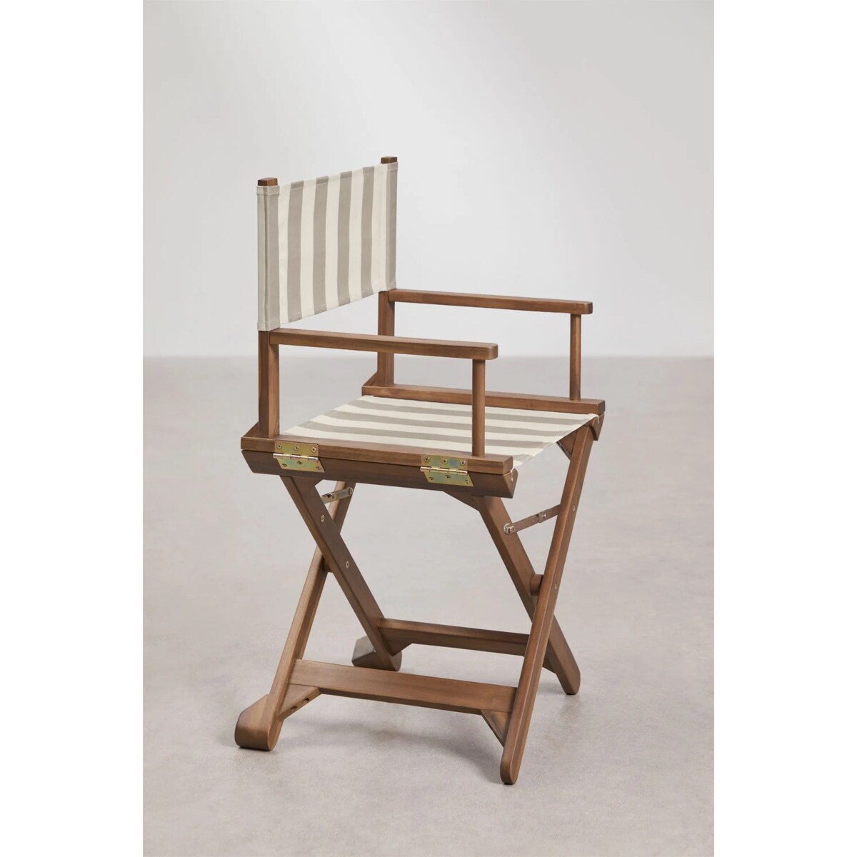 Krzesło reżyserskie składane, akacja, Reggia, kremowe-kawa z mlekiem