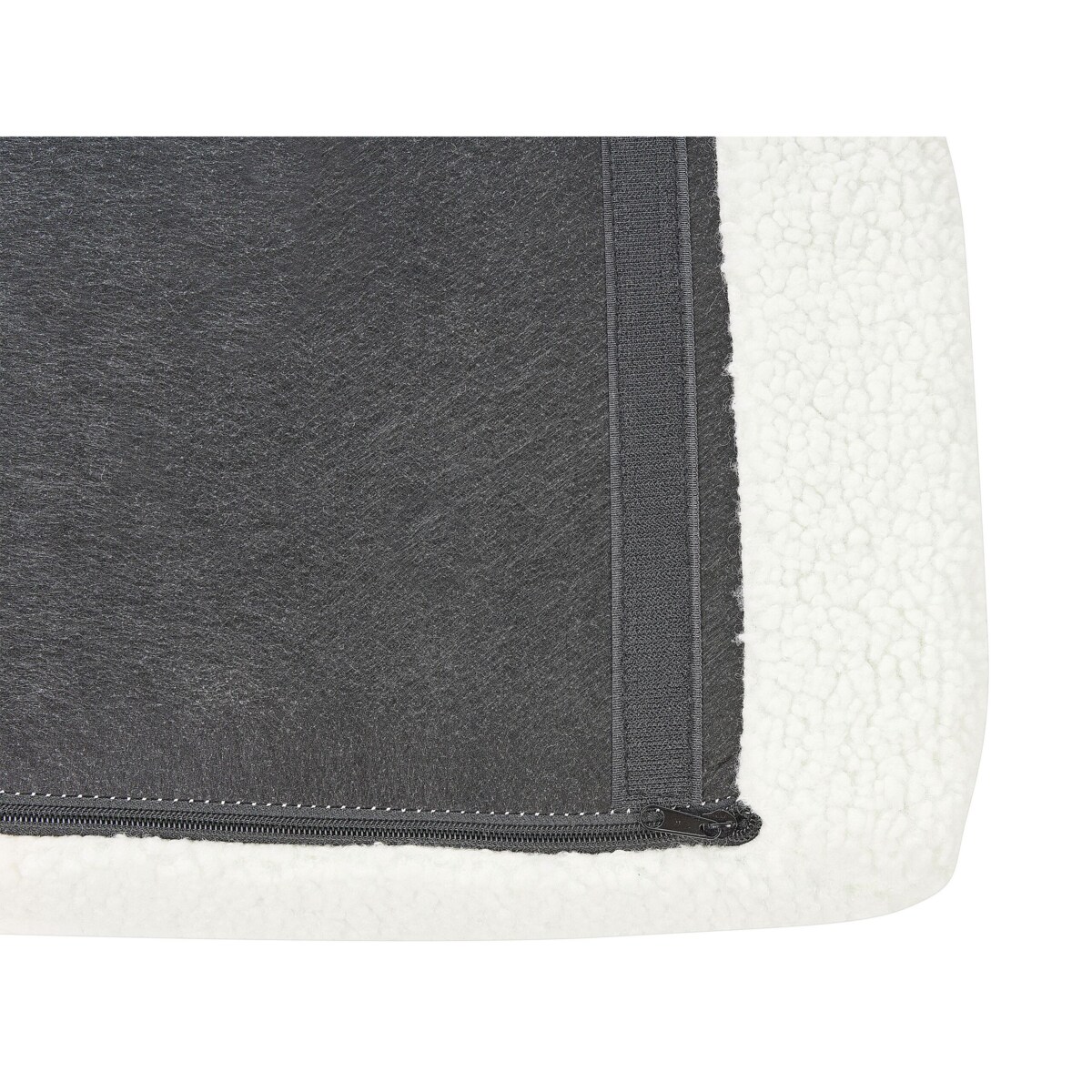 Fotel bujany boucle kremowy z czarnym ANASET