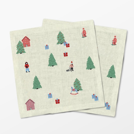 Serwetki świąteczne - Świąteczny pejzaż (2 szt.)