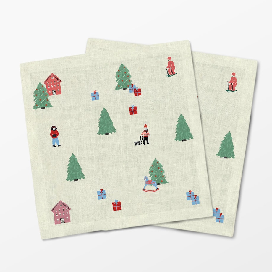 Serwetki świąteczne - Świąteczny pejzaż (2 szt.)