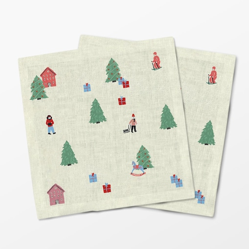Serwetki świąteczne - Świąteczny pejzaż (2 szt.)