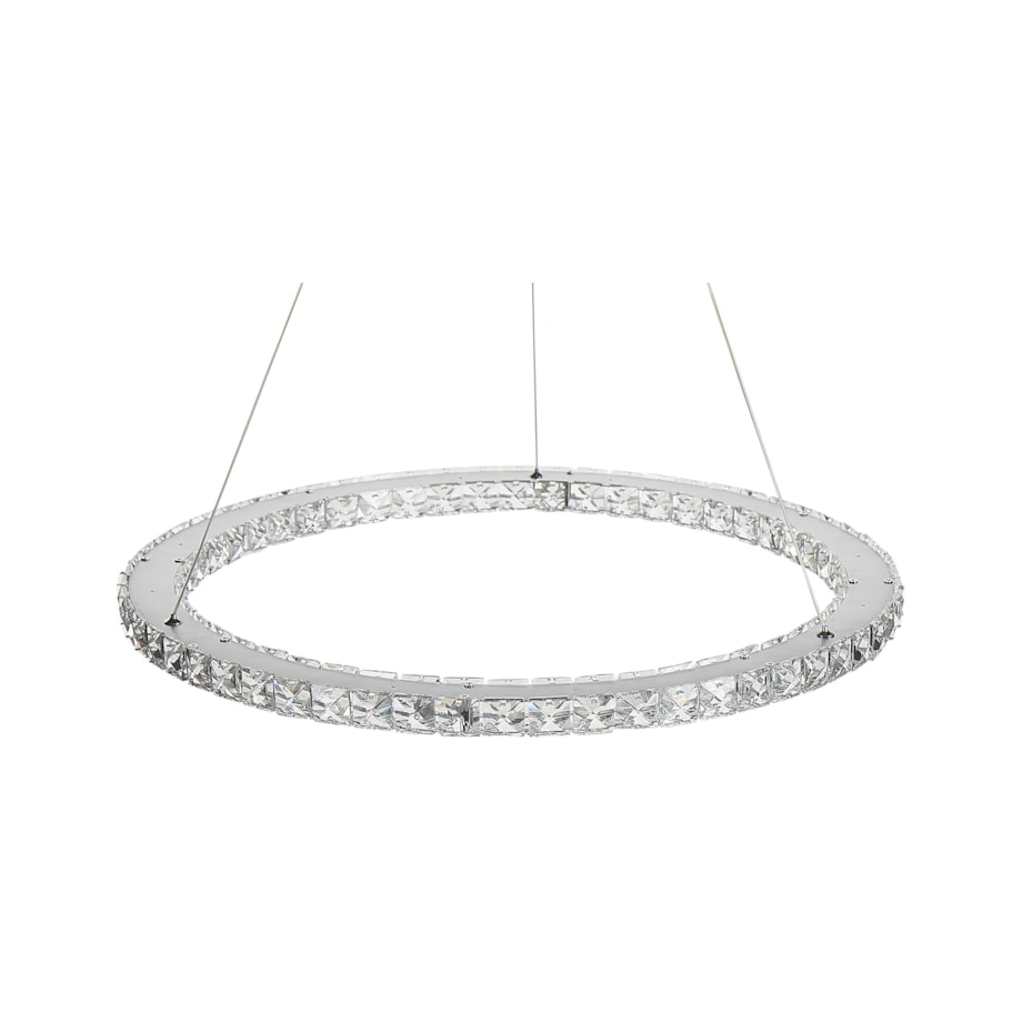 Lampa wisząca LED kryształowa srebrna MAGAT