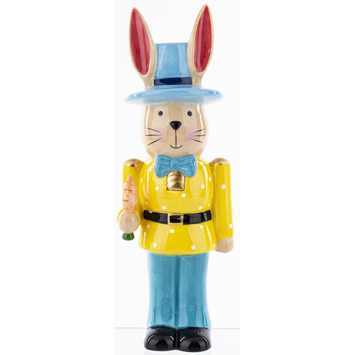 Dekoracja - figurka kolorowego królika 33x11,5x10 cm ORECCHIO