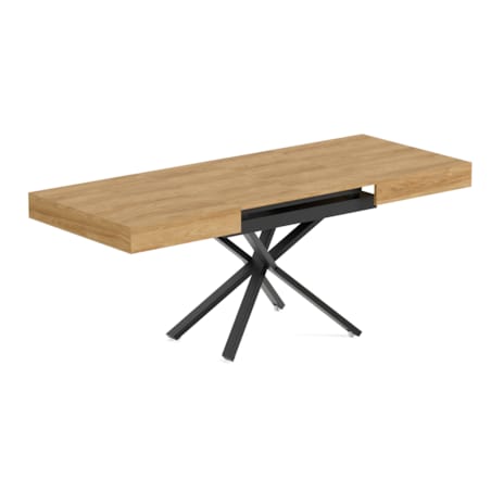 Ławostół Nowoczesny SIENNA, nogi X - Dąb Hikora Naturalny