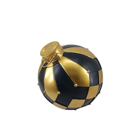 Duża dekoracja świąteczna - bombka metalowa kolorowa 35 cm