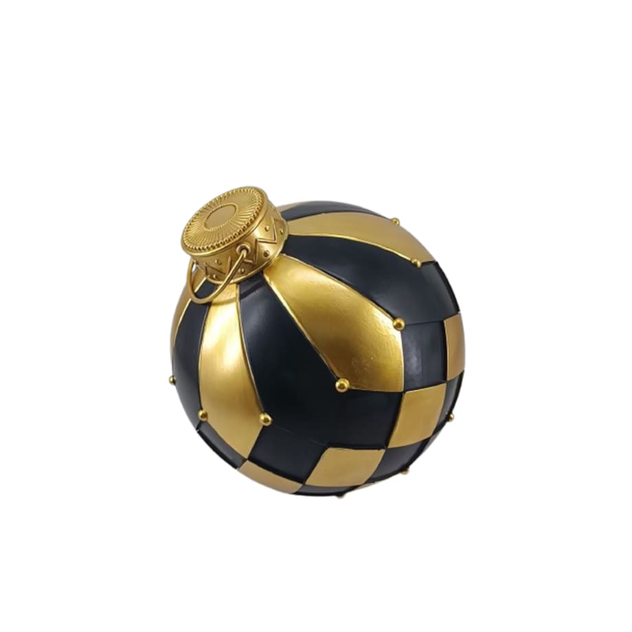 Duża dekoracja świąteczna - bombka metalowa kolorowa 35 cm