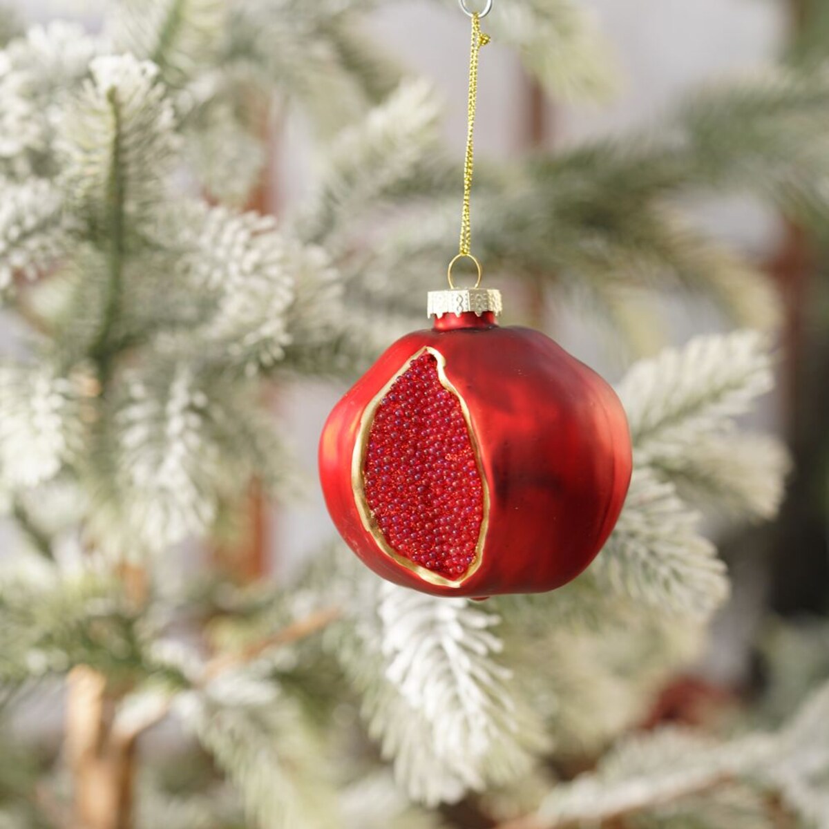 VILLA ITALIA Bombka czerwona OWOC GRANATU 6,5 cm