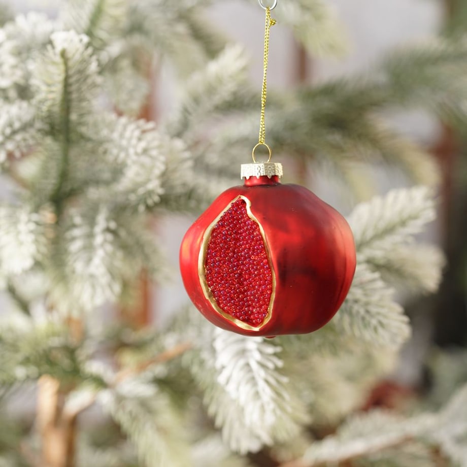 VILLA ITALIA Bombka czerwona OWOC GRANATU 6,5 cm