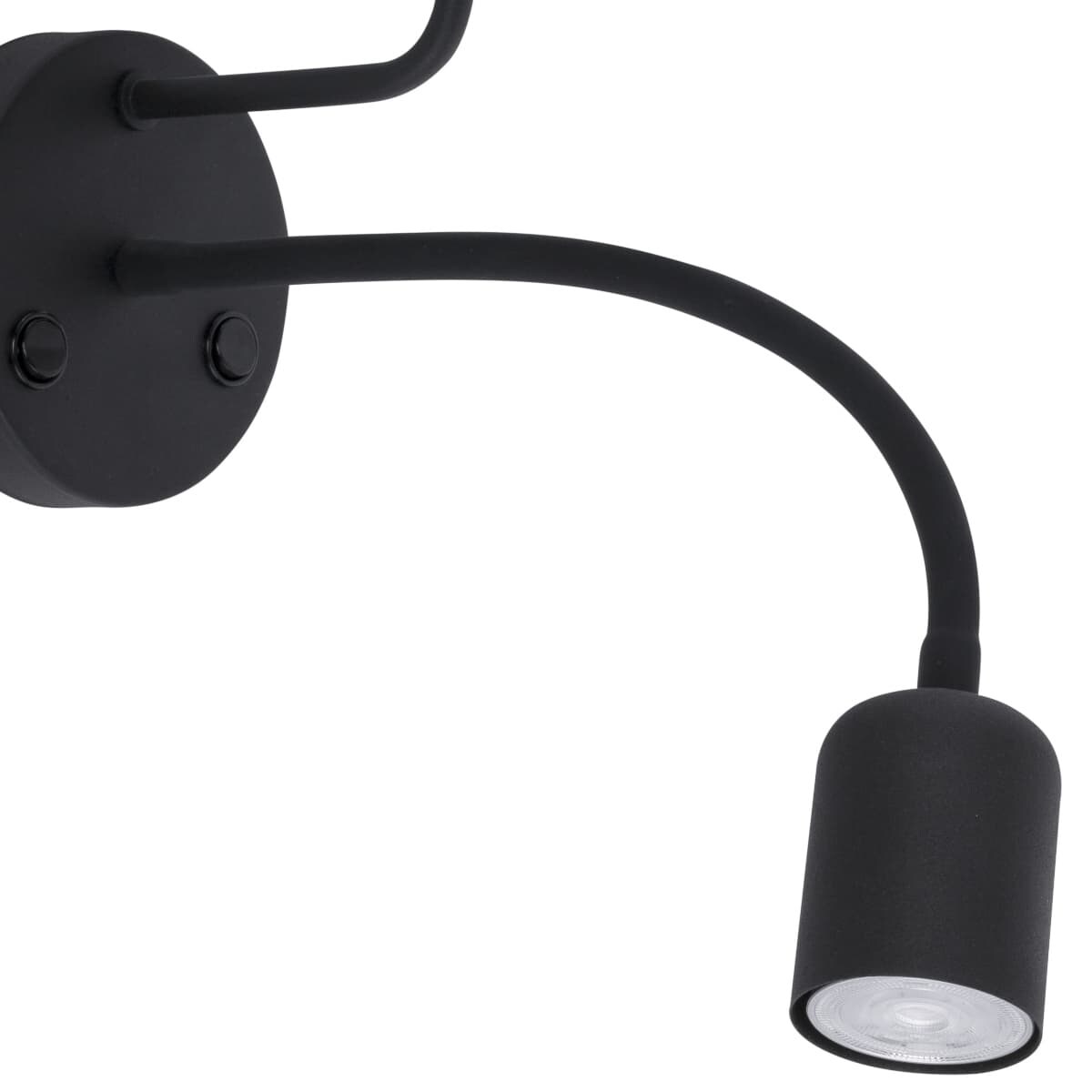 Kinkiet nad łóżko Maja 2537 TK Lighting z abażurem podwójny czarny
