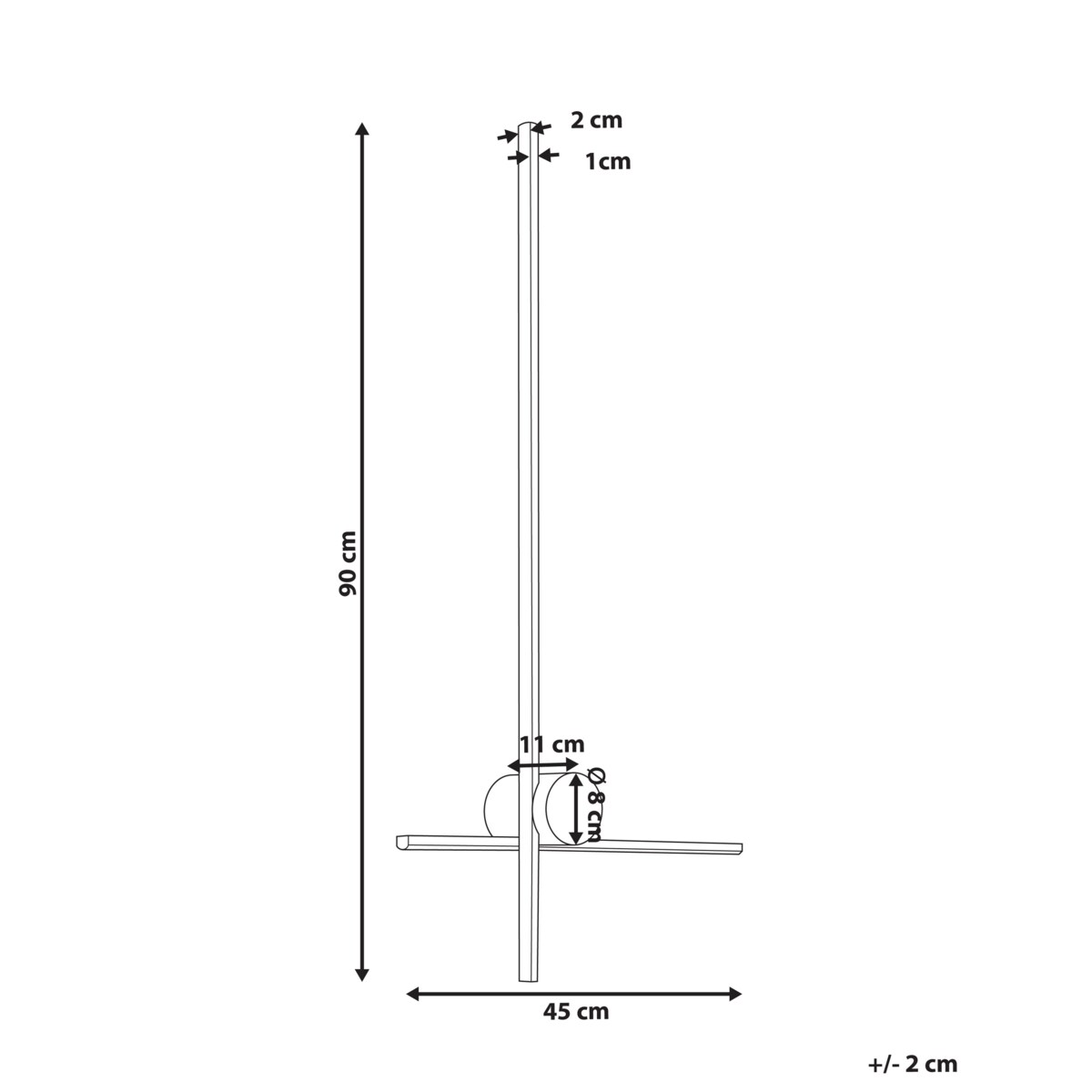 Lampa ścienna LED NUEVO Metal Złoty
