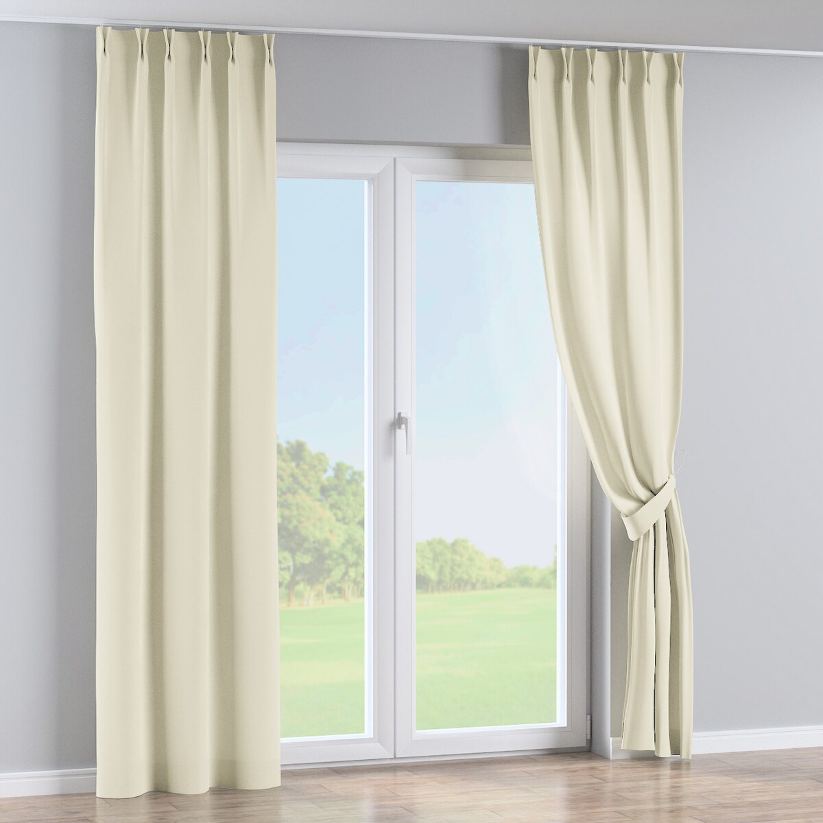 Zasłona na haczykach flex podwójnych 130x260 kremowy