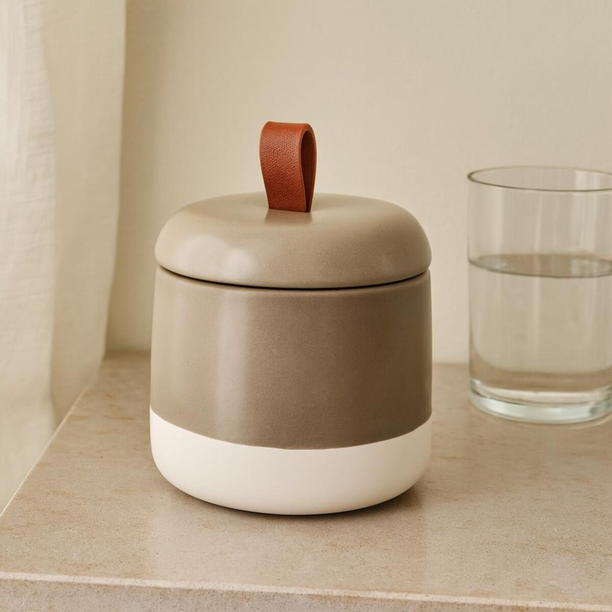 Ceramiczny pojemnik na waciki THE PASTELS, Ø 10 cm