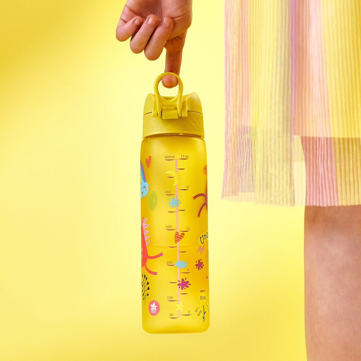 Butelka ION8 I8RF500PYUNIC Unicorns (Yellow)