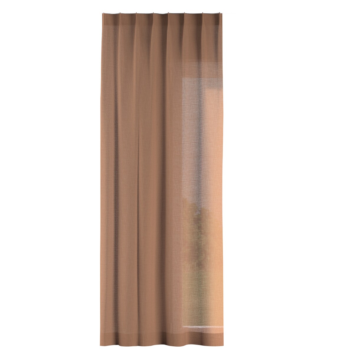 Zasłona na haczykach flex pojedynczych 130x245 cynamonowy