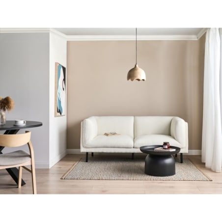 Sofa dla 2 osób VORGOD Boucle Złamana biel