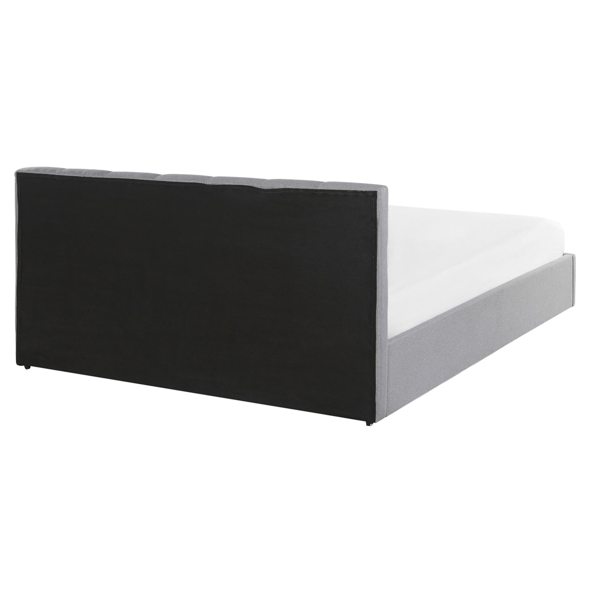 Łóżko z pojemnikiem DREUX 160 x 200 cm Jasnoszary