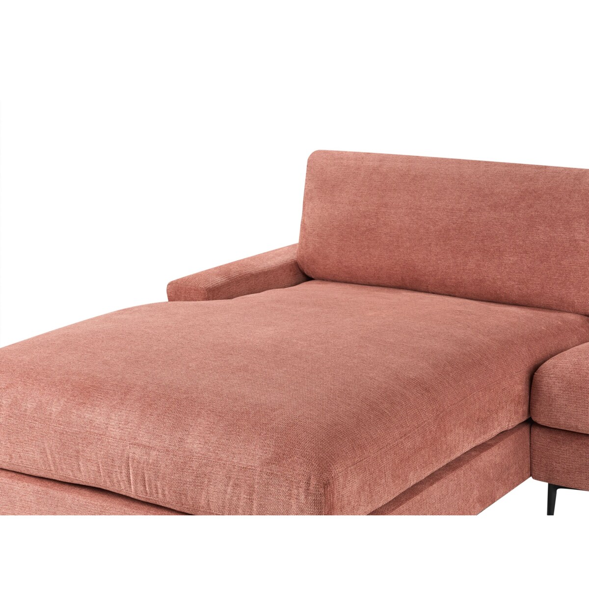 Sofa narożna prawostronna MALOY Czerwony dla 3 osób Prawostronny