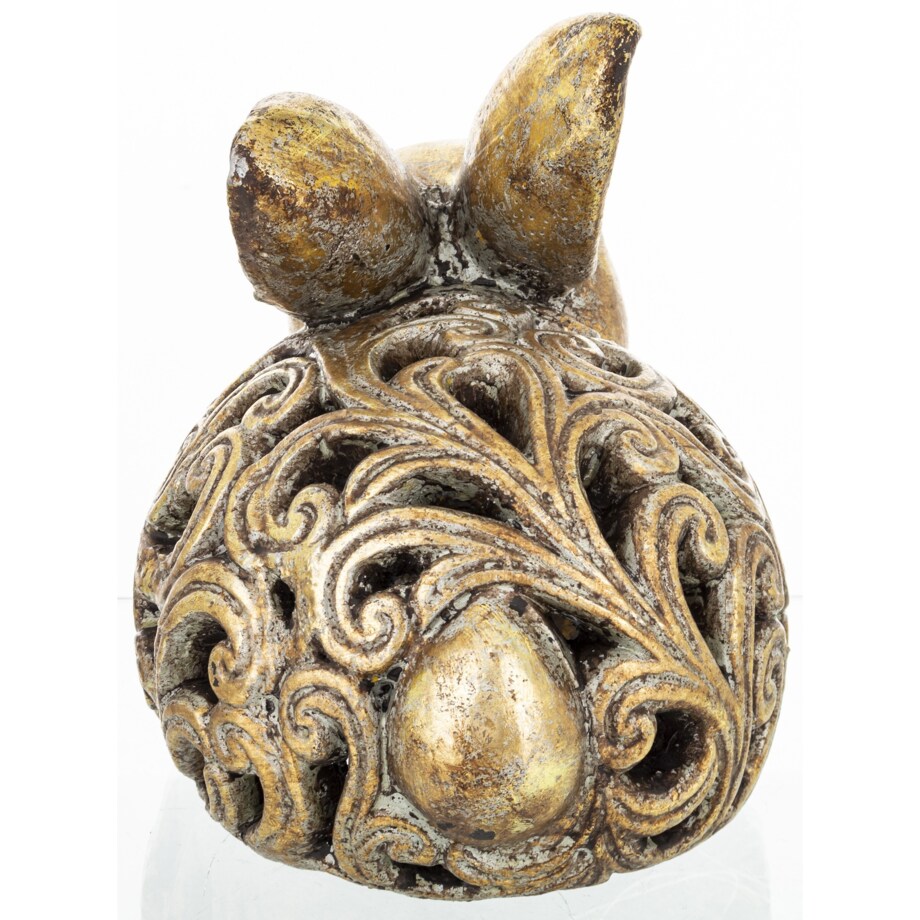 Dekoracja - królik ażurowy 21x17x25 cm ZŁOTY