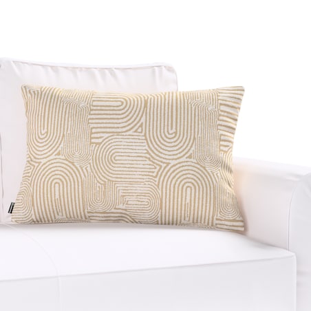 Poszewka Kinga na poduszkę prostokątną 60x40 beżowe łuki na kremowym tle