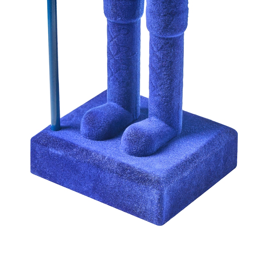 Zestaw 2 figurek dekoracyjnych FLATEY Dziadek do orzechów 40 cm Niebieski