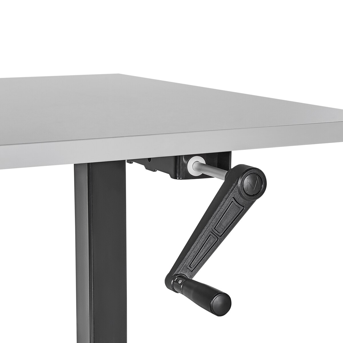 Biurko regulowane manualnie DESTINES Szary/ czarny 120 cm 72 cm