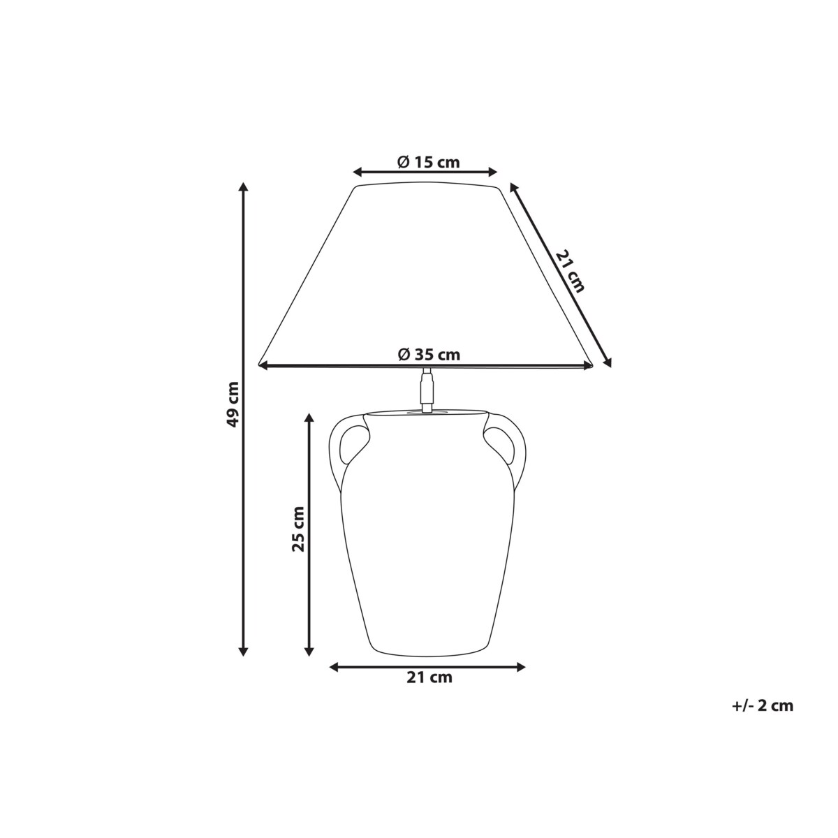 Lampa stołowa ceramiczna szara AGEFET