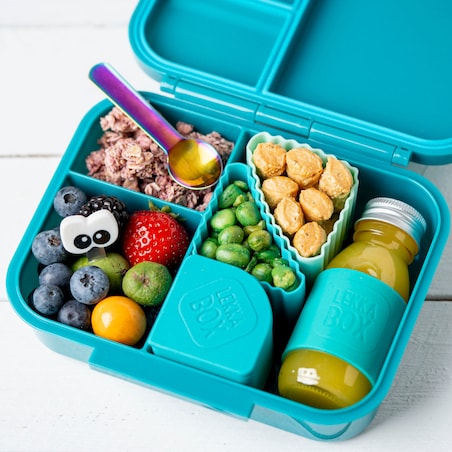 LEKKABOX CLASSIC mini lunchbox z przegródkami, Petrol
