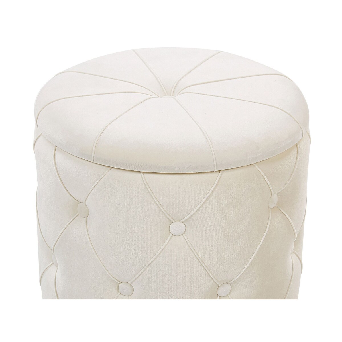 Zestaw 2 pufów ze schowkiem biały PUEBLO