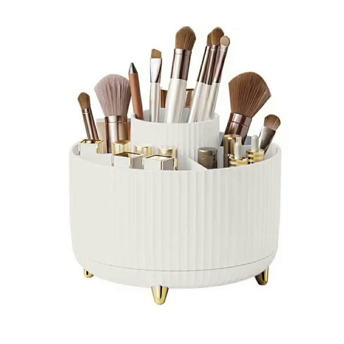 Organizer na kosmetyki obrotowy SHP FICHI beżowy