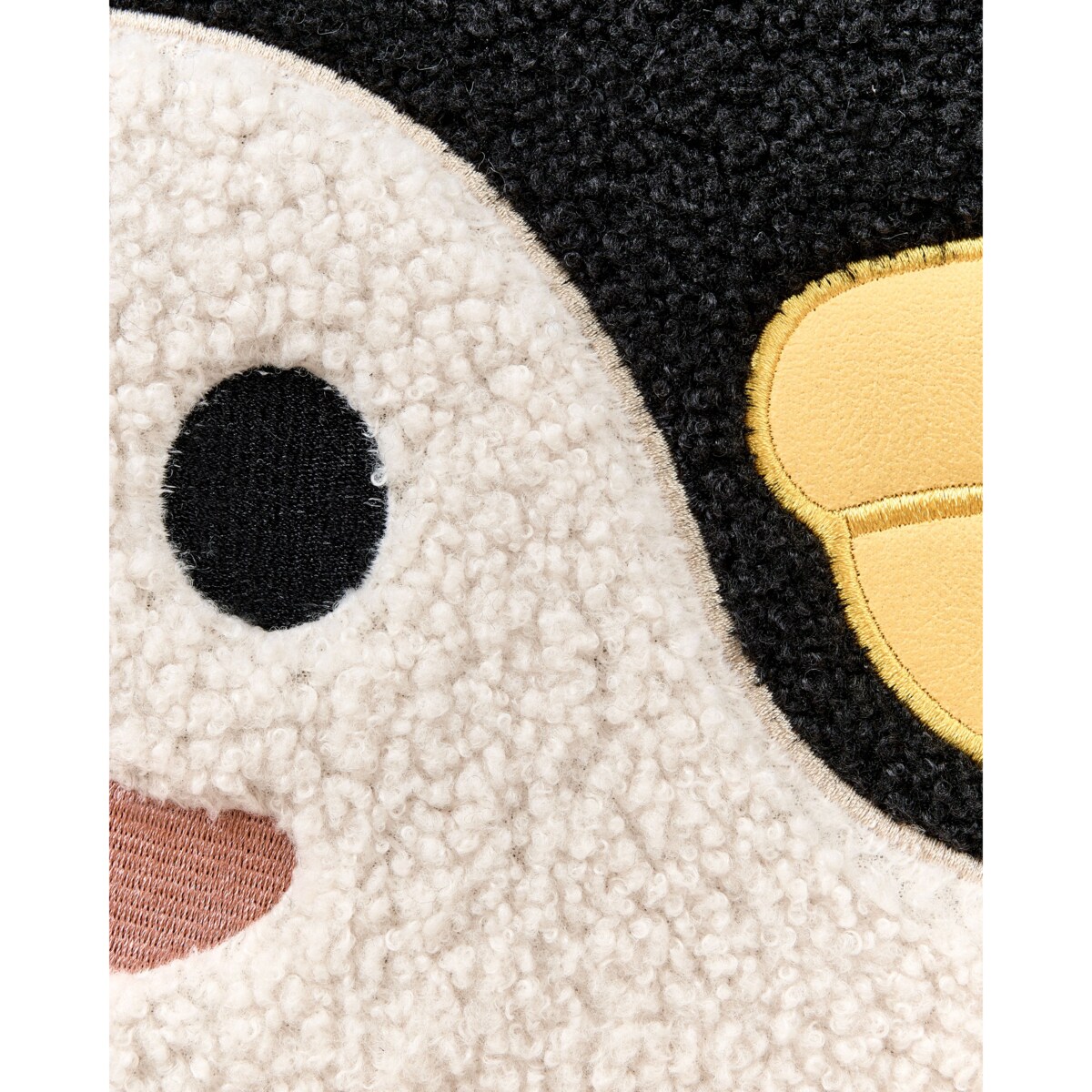 Fotel dziecięcy boucle pingwin czarny FYN