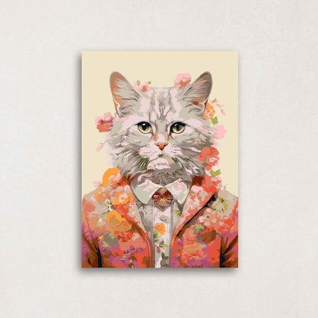 Malowanie po numerach, zestaw DIY – Koci Gentelman - 50x70 cm- Produkt PL