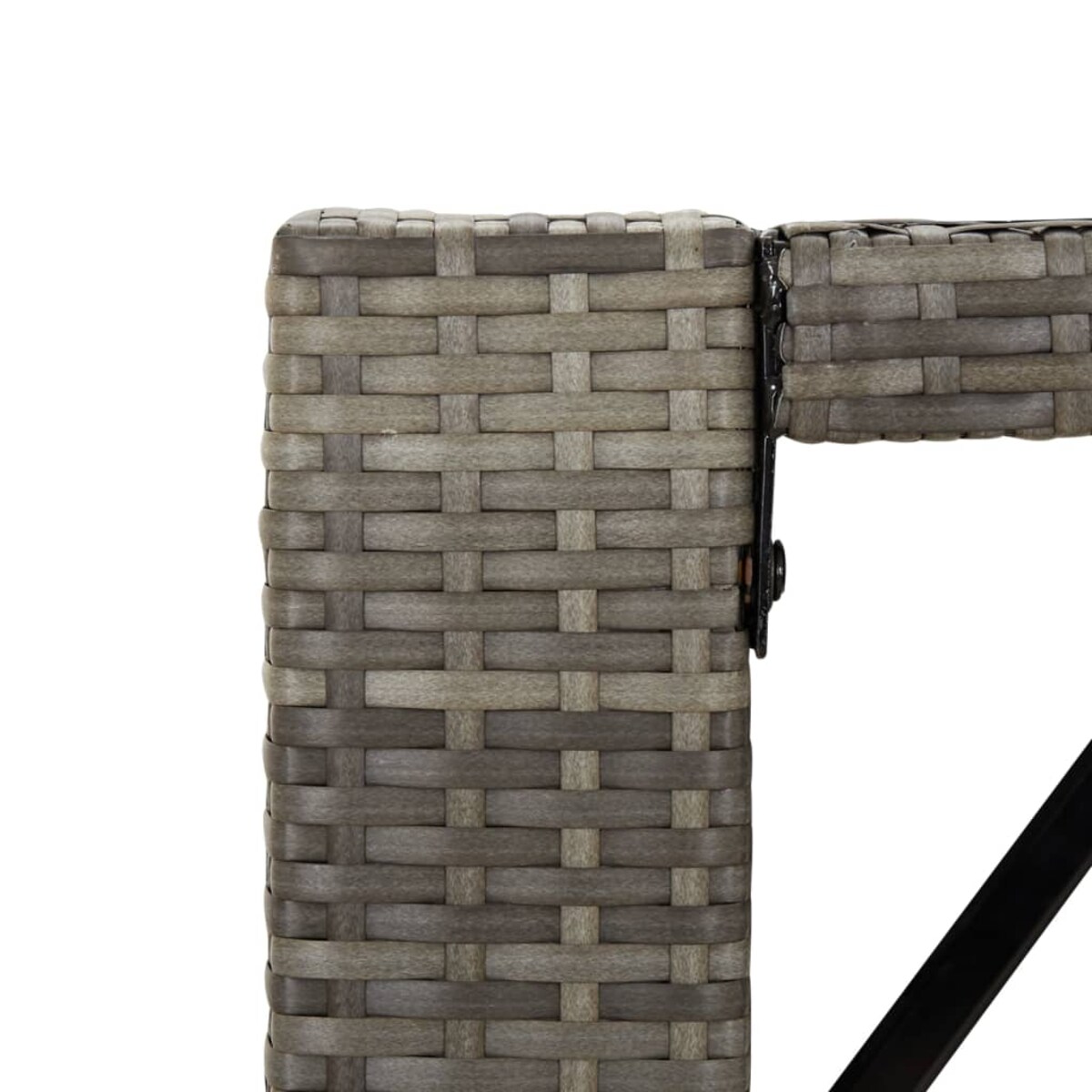 vidaXL Stolik barowy ze szklanym blatem, szary, 185x80x110 cm