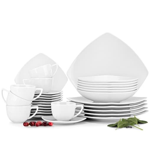 Konsimo CARLINA Zestaw obiadowo-kawowy, 6 os. (30el)