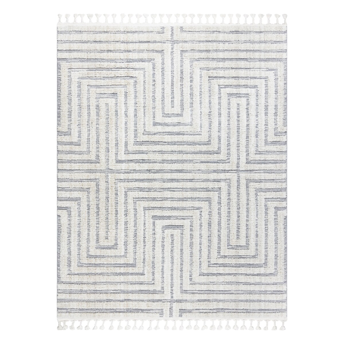 Dywan SEVILLA Z788A Labirynt, grecki biały / 80x150 cm