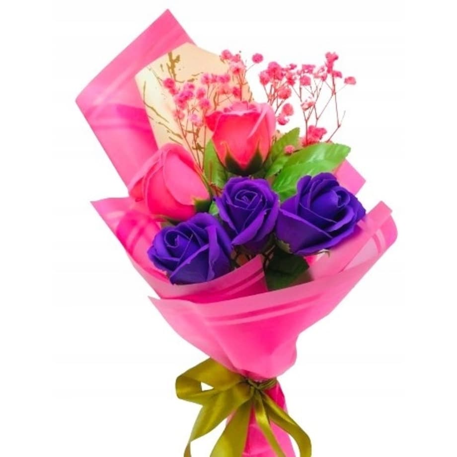 BUKIET KWIATY MYDLANE róża na koniec roku szkolnego pani urodziny upominek