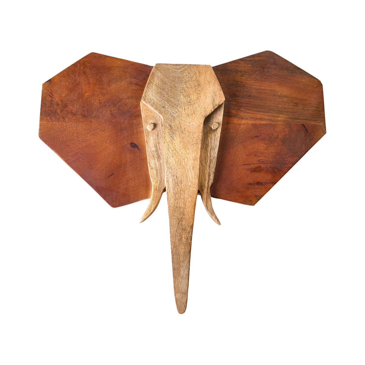 Dekoracja ścienna Słoń GAROUA Drewno mango 37 cm Brązowy