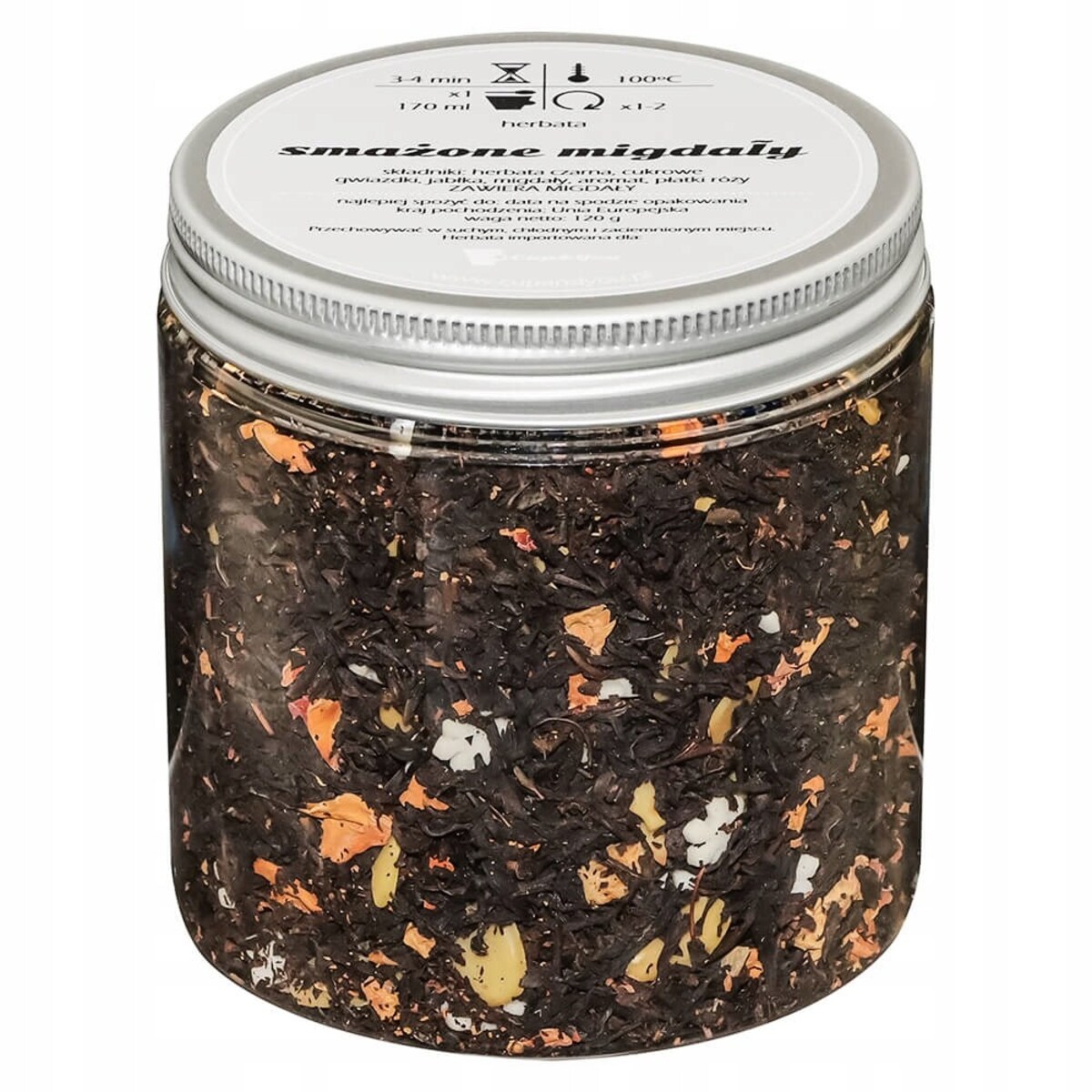 Herbata czarna sypana SMAŻONE MIGDAŁY o smaku pieczonych jabłek z migdałami - herbata liściasta sypana mieszanka napar susz - gotowa na prezent upominek