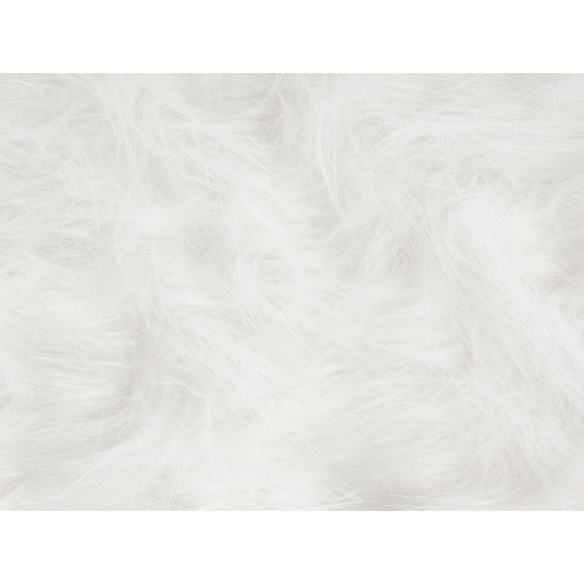 Pufa zwierzak WOOLLY Sztuczne futro Biały