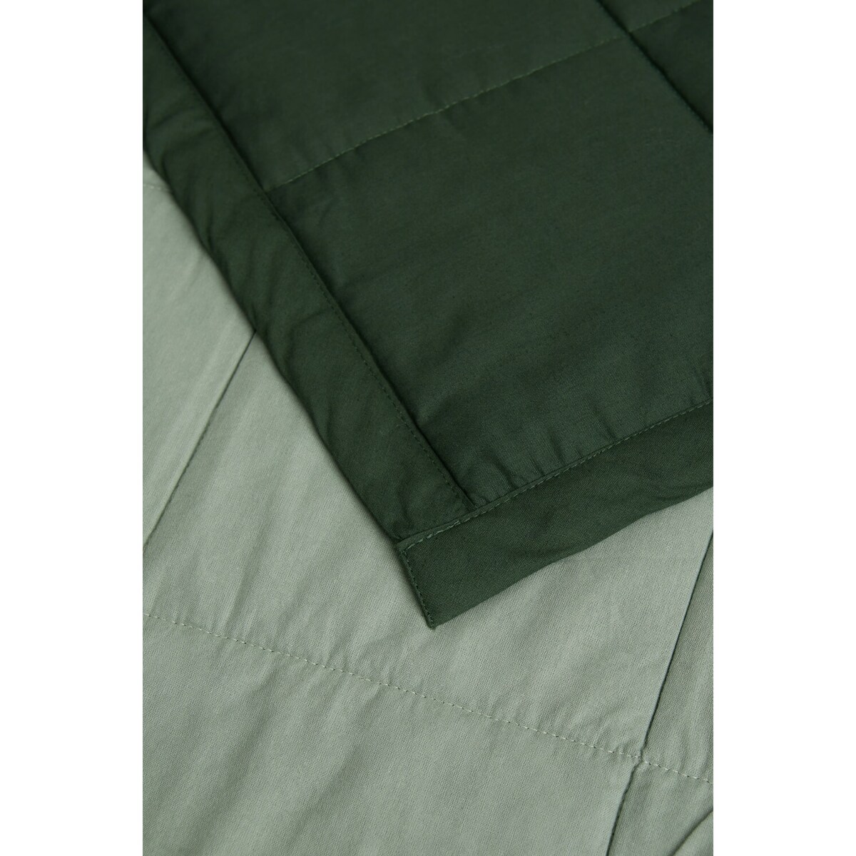 Narzuta pikowana bottle green/sage green 260 x 220 cm