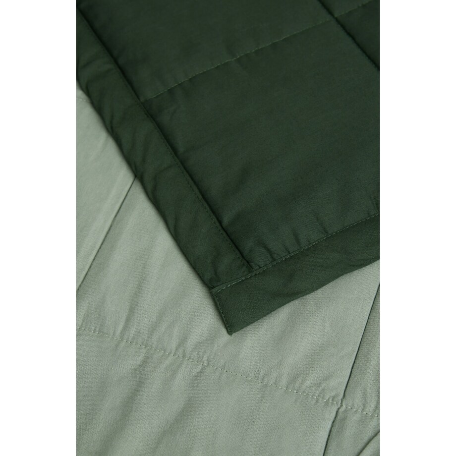 Narzuta pikowana bottle green/sage green 260 x 220 cm