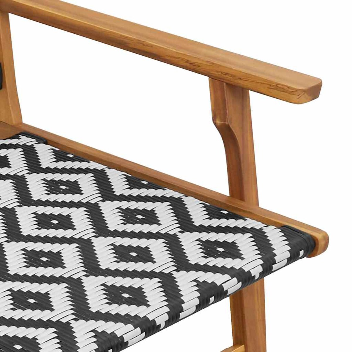 vidaXL Meble ogrodowe 2 pcs Biały 67 x 78 x 73cm Lite drewno akacjowe