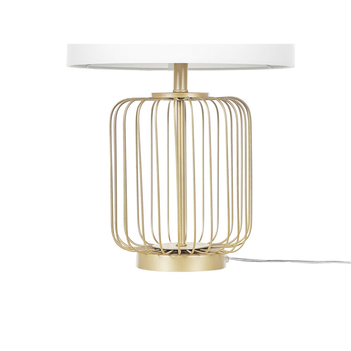 Lampa stołowa metalowa złota THOUET